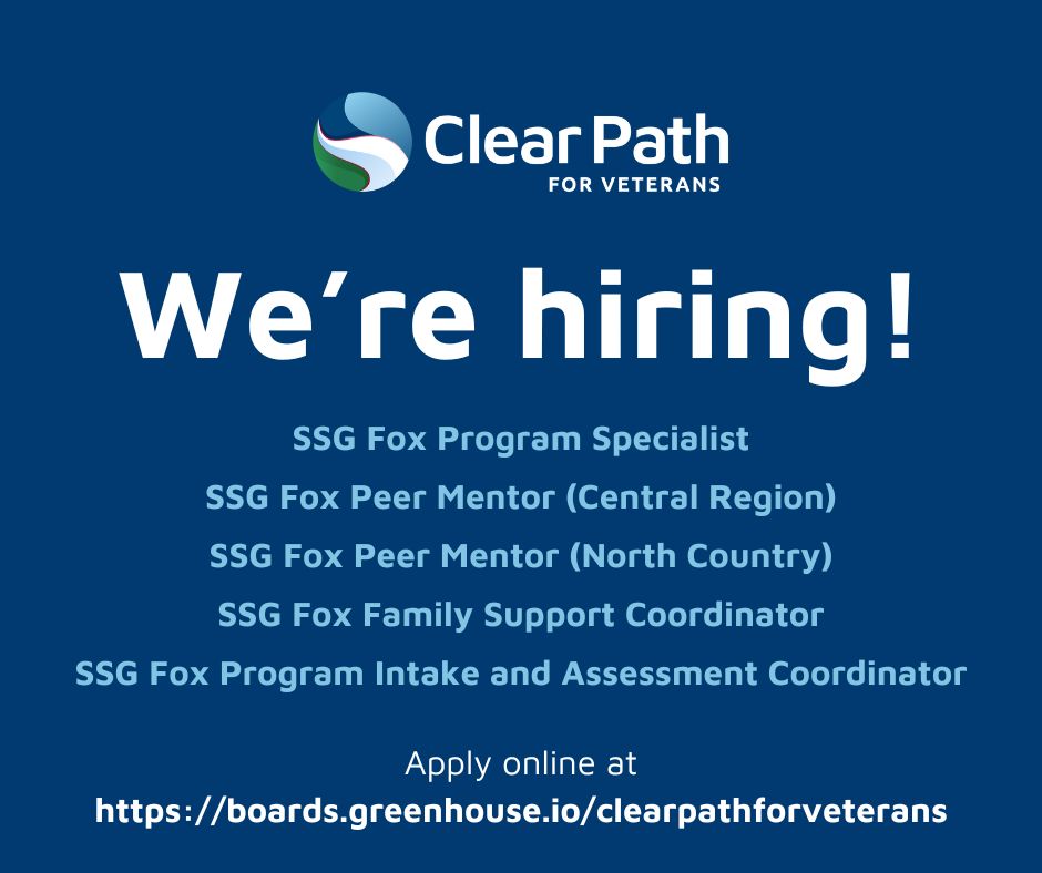 Clear Path for Veterans is hiring passionate individuals dedicated to supporting veterans and their families. If you're ready to make a difference and work in a collaborative, mission-driven environment, we'd love to hear from you!

boards.greenhouse.io/clearpathforve…

#JobOpportunity