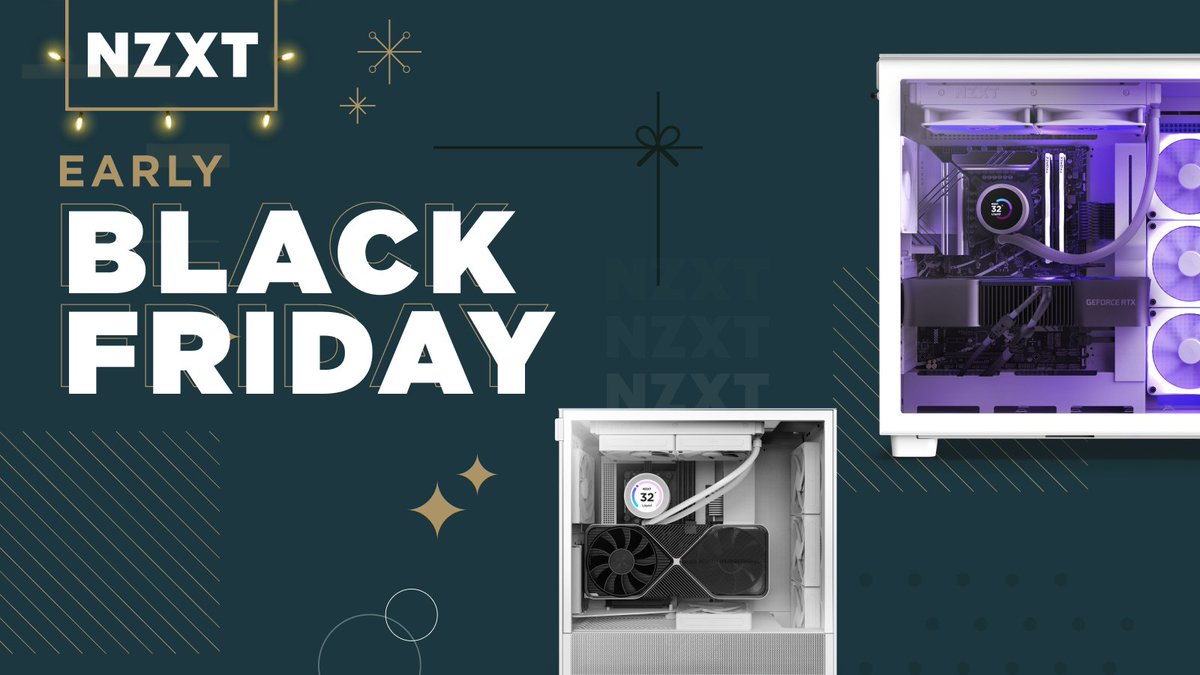 The early bird catches the… sales?

Unlock your next upgrade with exclusive, limited-time offers on gaming PCs, components, peripherals, and more!

Shop our early #BlackFriday sale at: nzxt.co/bf2024