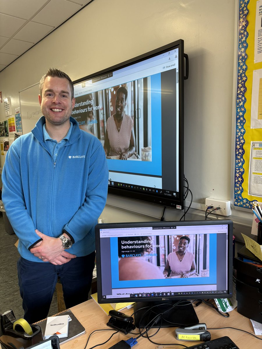 Delighted to be joined at today’s <a href="/LifeSkills_Ed/">LifeSkills Teach</a> session <a href="/abhs_belfast/">ABHS</a> by Leon Stevenson from Barclays. Thanks so much for coming along and working with the class. Hopefully see you back soon!