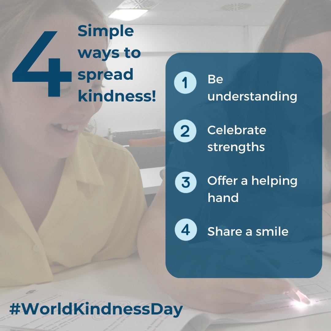 Happy World Kindness Day! 💙🌍
Today’s all about those small gestures you can make to brighten someone’s day! Here are a few ideas to spread a little kindness ✨

#WorldKindnessDay #BeKind