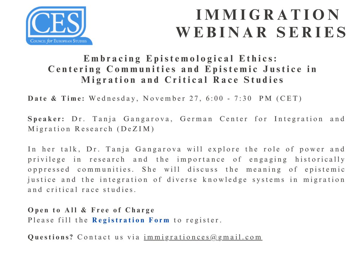 Immigration Network, Council for European Studies tweet media