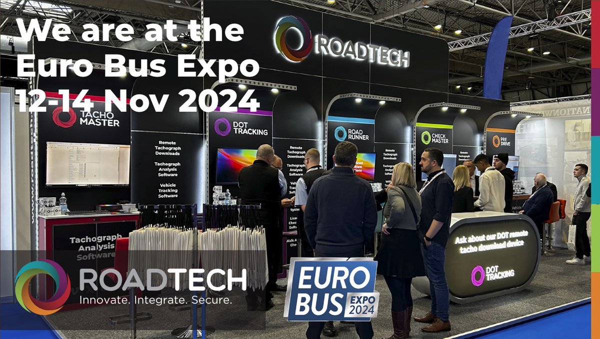 Road Tech (@roadtechuk) on Twitter photo It's been a hectic few days. Don't miss outājoin us at the Euro Bus Expo. Our powerful integrated software helps automate and integrate real-time data. Find out more <a href="/EuroBusExpo/">Euro Bus Expo</a> - 12-14 November - NEC Hall 17, Stand 90. buff.ly/3AC9Mnq
#EuroBusExpo It's been a hectic few days. Don't miss outājoin us at the Euro Bus Expo. Our powerful integrated software helps automate and integrate real-time data. Find out more <a href="/EuroBusExpo/">Euro Bus Expo</a> - 12-14 November - NEC Hall 17, Stand 90. buff.ly/3AC9Mnq
#EuroBusExpo
