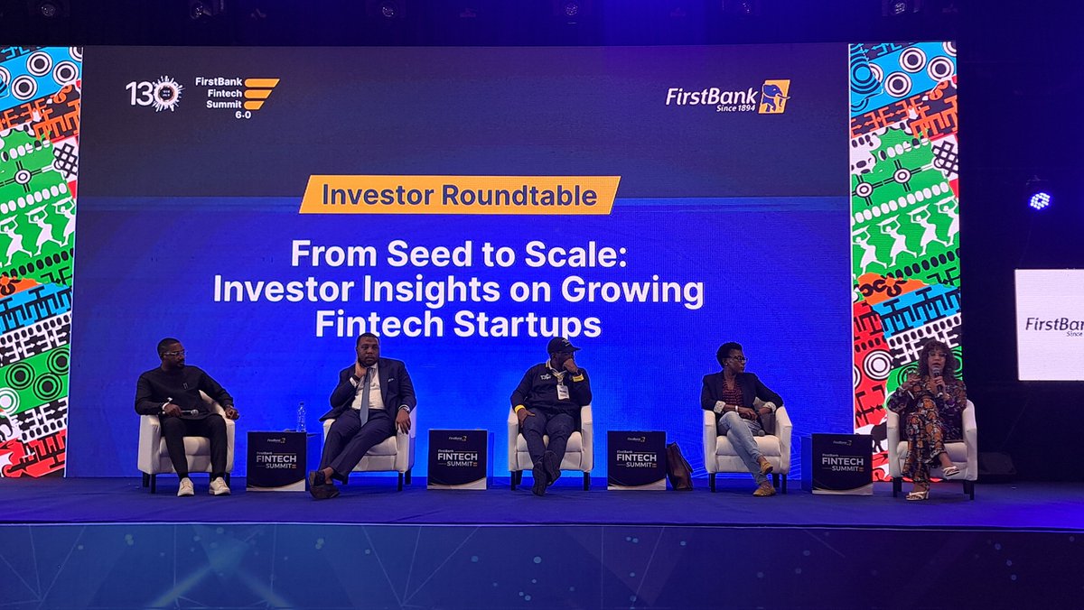 webtvnigeria's tweet photo. Investor Roundtable Session discussing "From Seed to Scale: Investor Insights on Growing Fintech Startups" currently ongoing at the @firstbankngr Fintech Summit 6.0
Join the session live via YouTube: https://t.co/CyDiBobDN6
#FirstBankFintechSummit #BankingOnPartnerships
#YouFirst #FirstBank