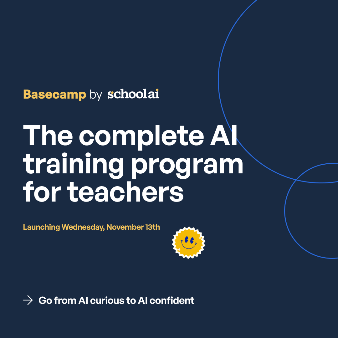 Did you know that <a href="/GetSchoolAI/">SchoolAI</a> has a new support called "BaseCamp," it has many live virtual sessions to further your understanding of SchoolAI and all its GOODNESS! A game-changer! I have already completed 1 and signed up for another!  #SchoolAIBasecamp

schoolai.com/basecamp