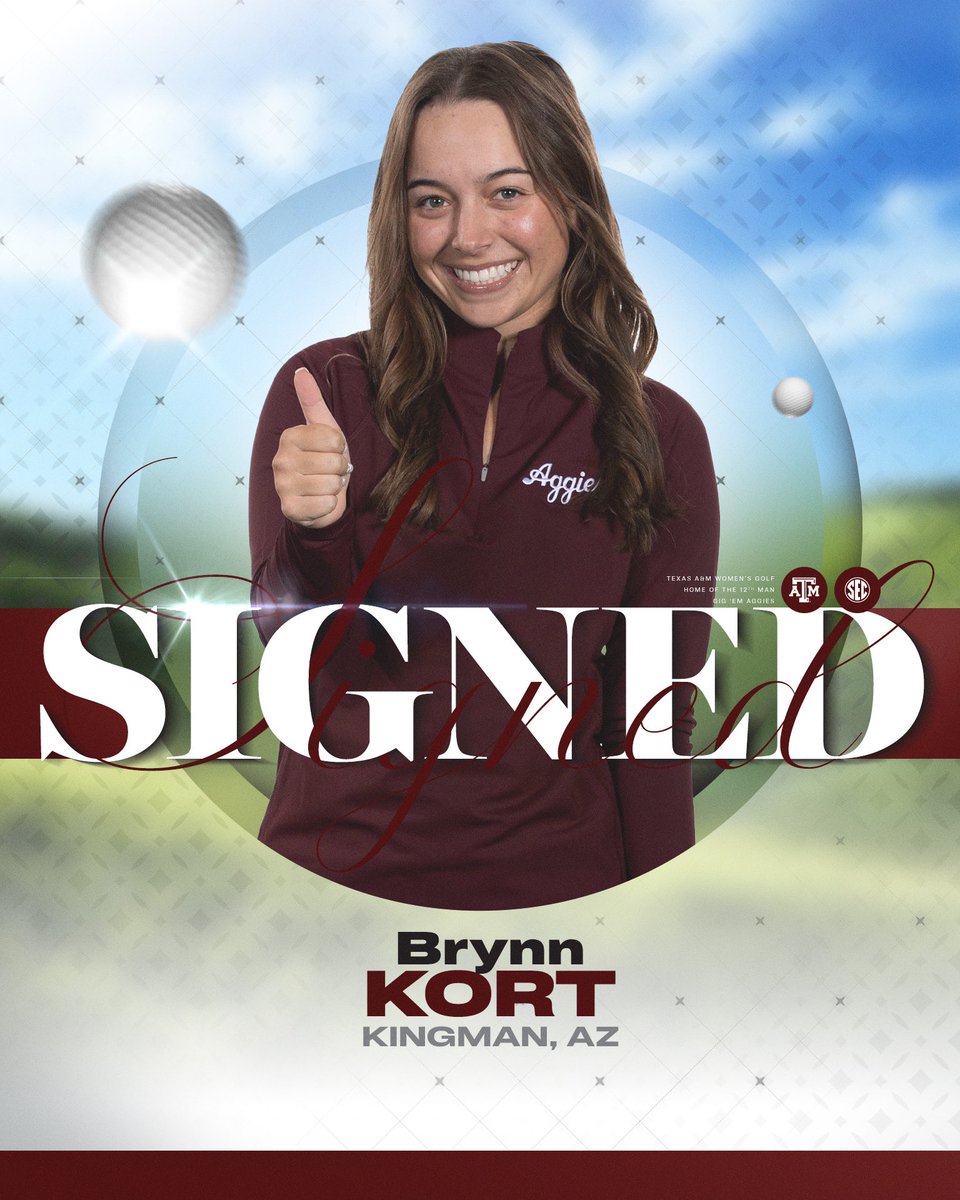 Whoop! Brynn is an Aggie 🤠

𝗡𝗼. 𝟱 𝗚𝗼𝗹𝗳𝗲𝗿 𝗶𝗻 𝟮𝟬𝟮𝟱 𝗖𝗹𝗮𝘀𝘀
𝗥𝗼𝗹𝗲𝘅 𝗛𝗼𝗻𝗼𝗿𝗮𝗯𝗹𝗲 𝗠𝗲𝗻𝘁𝗶𝗼𝗻 𝗔𝗹𝗹-𝗔𝗺𝗲𝗿𝗶𝗰𝗮𝗻
𝗡𝗲𝘃𝗮𝗱𝗮 𝗦𝘁𝗮𝘁𝗲 𝗖𝗵𝗮𝗺𝗽𝗶𝗼𝗻
𝗦𝗶𝘅 𝗧𝗼𝗽-𝟭𝟬 𝗙𝗶𝗻𝗶𝘀𝗵𝗲𝘀 𝗶𝗻 𝟮𝟬𝟮𝟰

#GigEm | <a href="/brynnkort25/">Brynn</a>