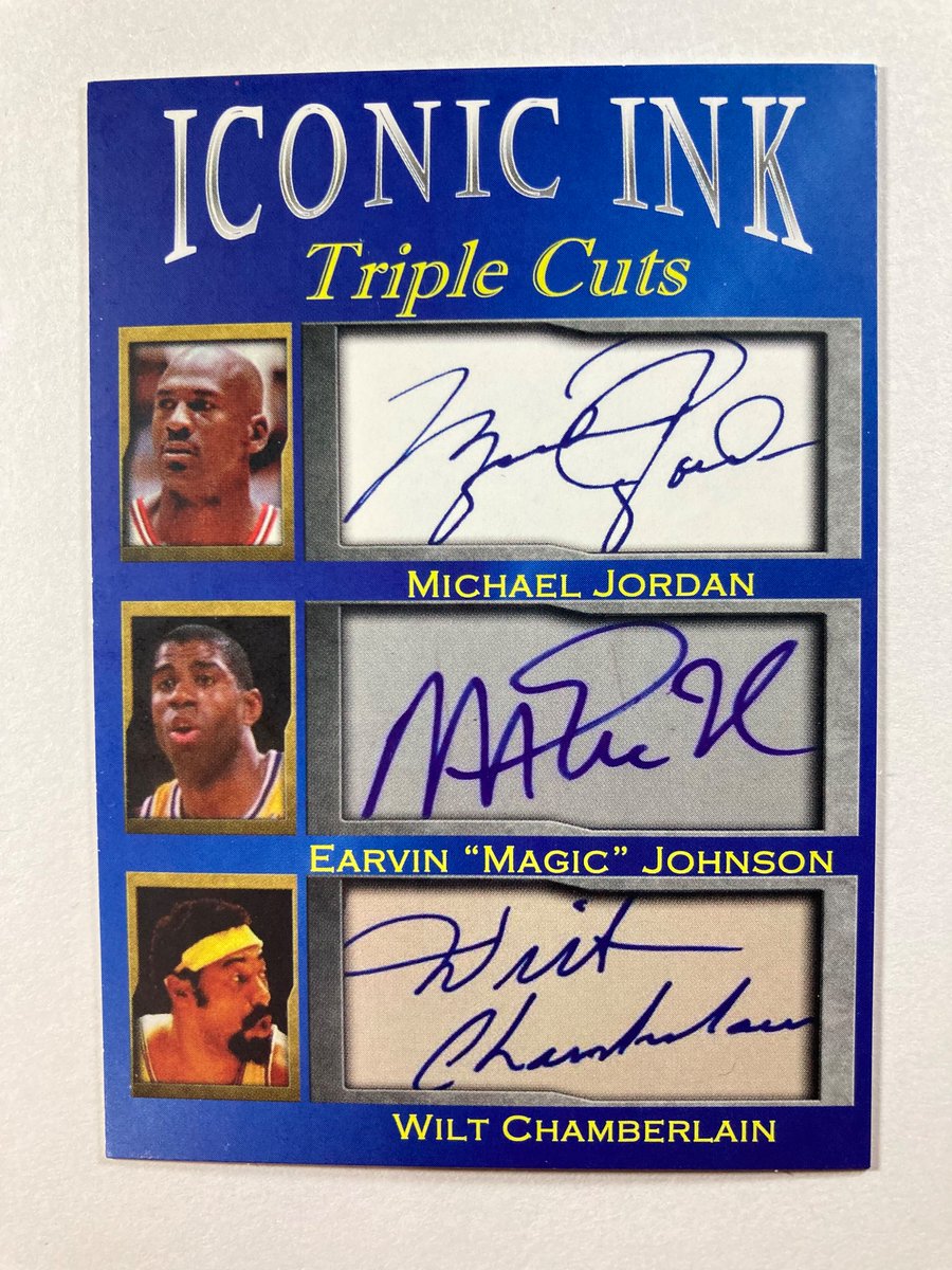 1218Sports's tweet image. 🎁Appreciation Day Giveaway🎁

Winner Announced Monday

🔥Michael Jordan/Magic Johnson/Wilt Chamberlain Iconic Ink Triple Cuts Triple Auto Facsimile 

To enter
1. Follow
2. Retweet
3. Like