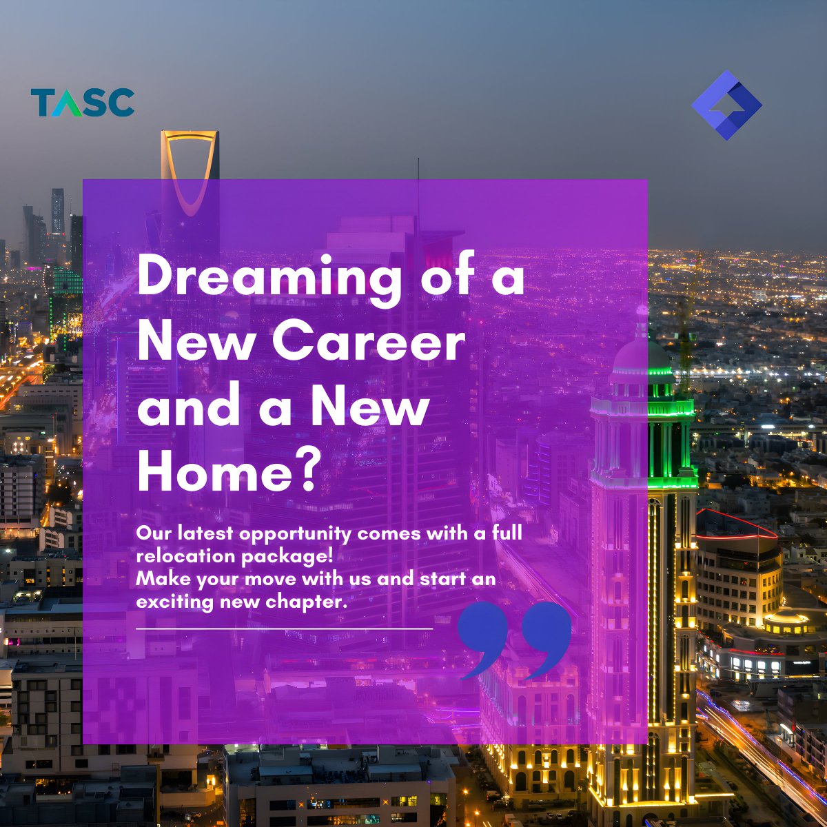recruiticka's tweet photo. New Year, New Start, New City! Ready for a fresh chapter?

Start 2025 with a career move - and a full relocation package to make it easy! Join an exciting team in one of the Middle East’s most dynamic cities. 🌍✈️

Explore more about the opportunity!🔗

https://t.co/iuLZHNDAyp https://t.co/y8dZR96IP8