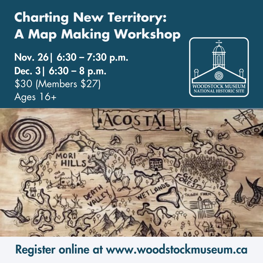 Create your own fantasy world with instructor Keziah Hope in this fun and creative map making workshop 🗺️ 

In part one, you'll prepare the map surface and outline your new world, then in part two, you'll bring your new territory life. Register online: bit.ly/3YrlRU8