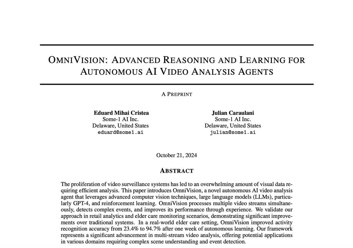 some1_ai's tweet photo. We will be releasing some awesome research papers soon. Stay tuned if you are working with Vision Inference. https://t.co/U0i2LxyiNS