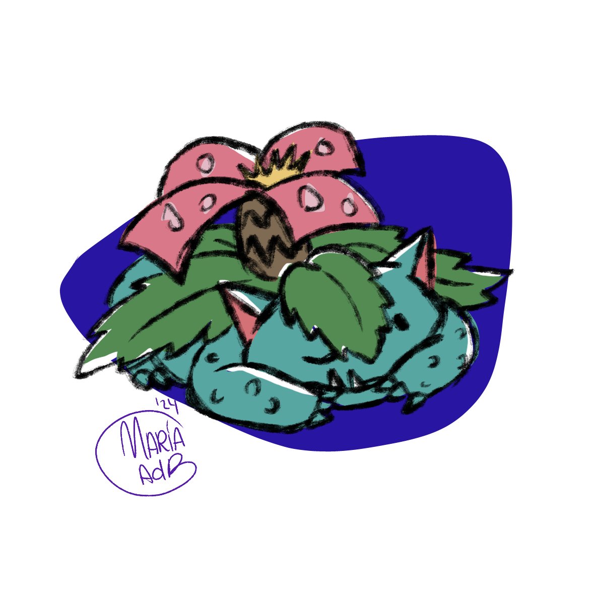 Maria_drawing's tweet photo. Tu Bulbasaur está evolucionando!
#Pokemon #bulbasaur #ivysaur #venusaur https://t.co/C2afOOmpws