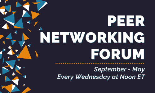 #NONPF's Peer Networking Forum continues today at noon Eastern time! 

Join us: nonpf.org/page/PeerNetwo…

#Networking #NPEducation