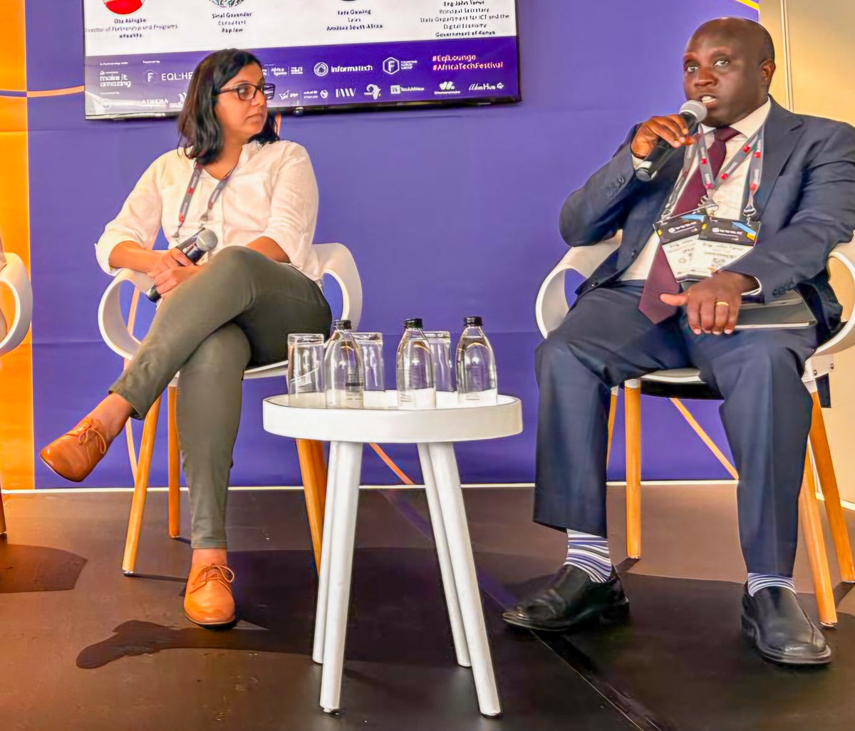 tanuijohn's tweet photo. Honored to join CS @MoICTKenya Dr. Margaret Nyambura Ndungu at the 27th @africatechfest  in Cape Town, a key event for advancing digital transformation across Africa. Discussed digital inclusion strategies with global leaders, focusing on affordable access, skills for marginalized communities, and public-private partnerships. #AfricaTechFestival #DigitalInclusion
