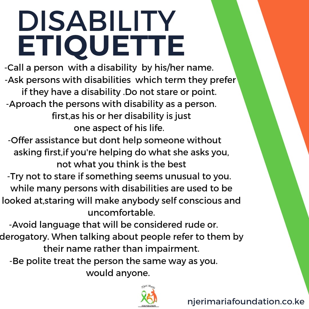 Disability Etiquette 101.
 
We learn, unlearn, relearn.