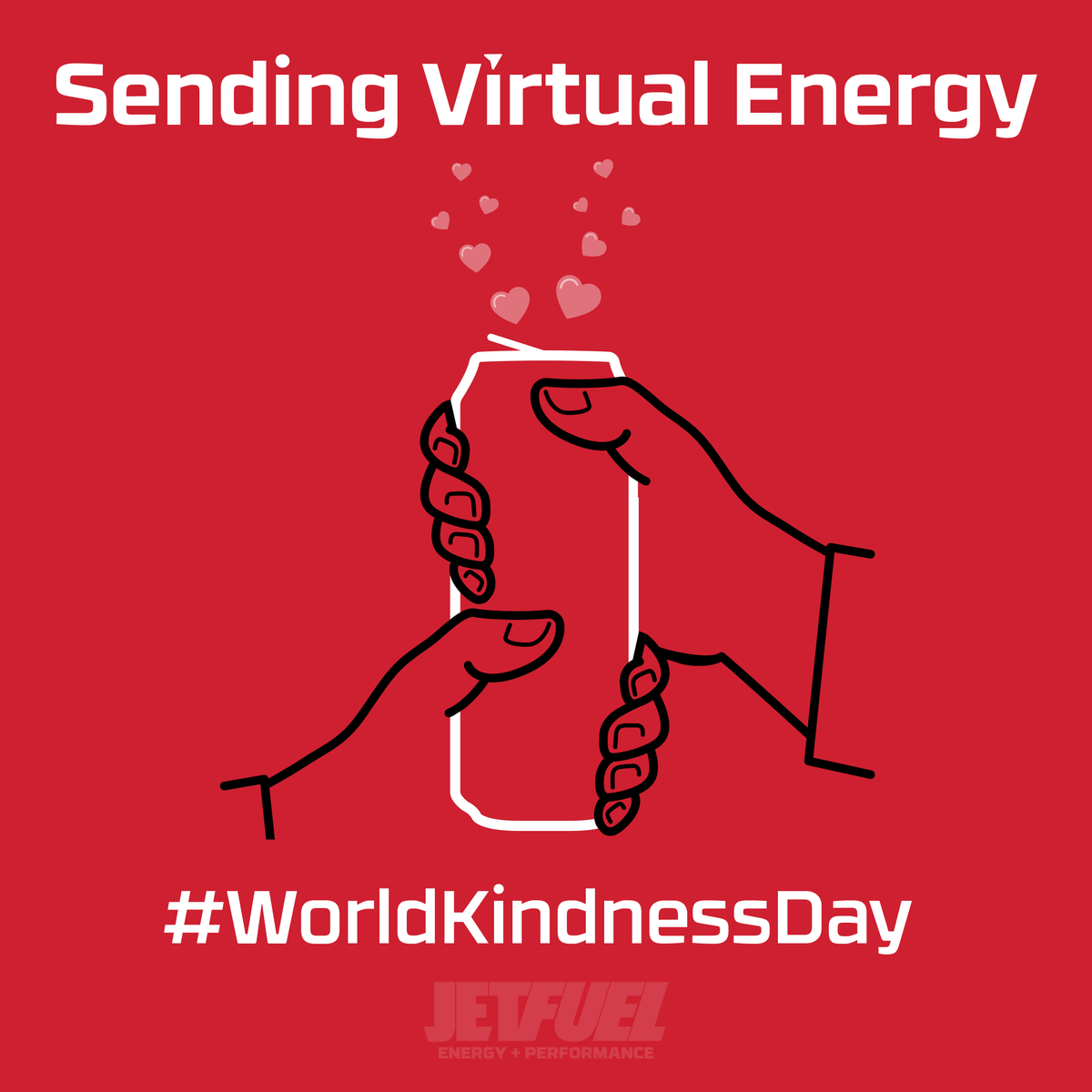 jetfuelenergy's tweet photo. Happy World Kindness Day! Kindness is the ultimate energy booster! Sip, smile, and spread the love. ❤️ #JetFuelEnergy #WorldKindnessDay https://t.co/lBFeUI1D9b