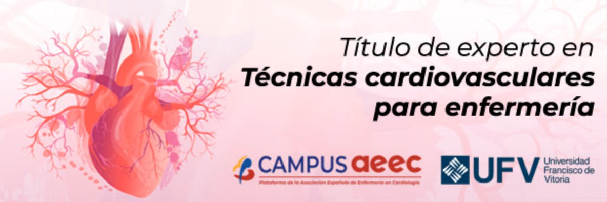 Ya están abiertas las preinscripciones para una nueva edición del Título de Experto en Técnicas Cardiovasculares para Enfermería junto a <a href="/ufvmadrid/">Universidad Francisco de Vitoria</a> 

Fecha de inicio del curso: 24 de Febrero de 2025

Para inscripciones e información: campusaeec.com/producto/exper…

#enfcardio #AEEC