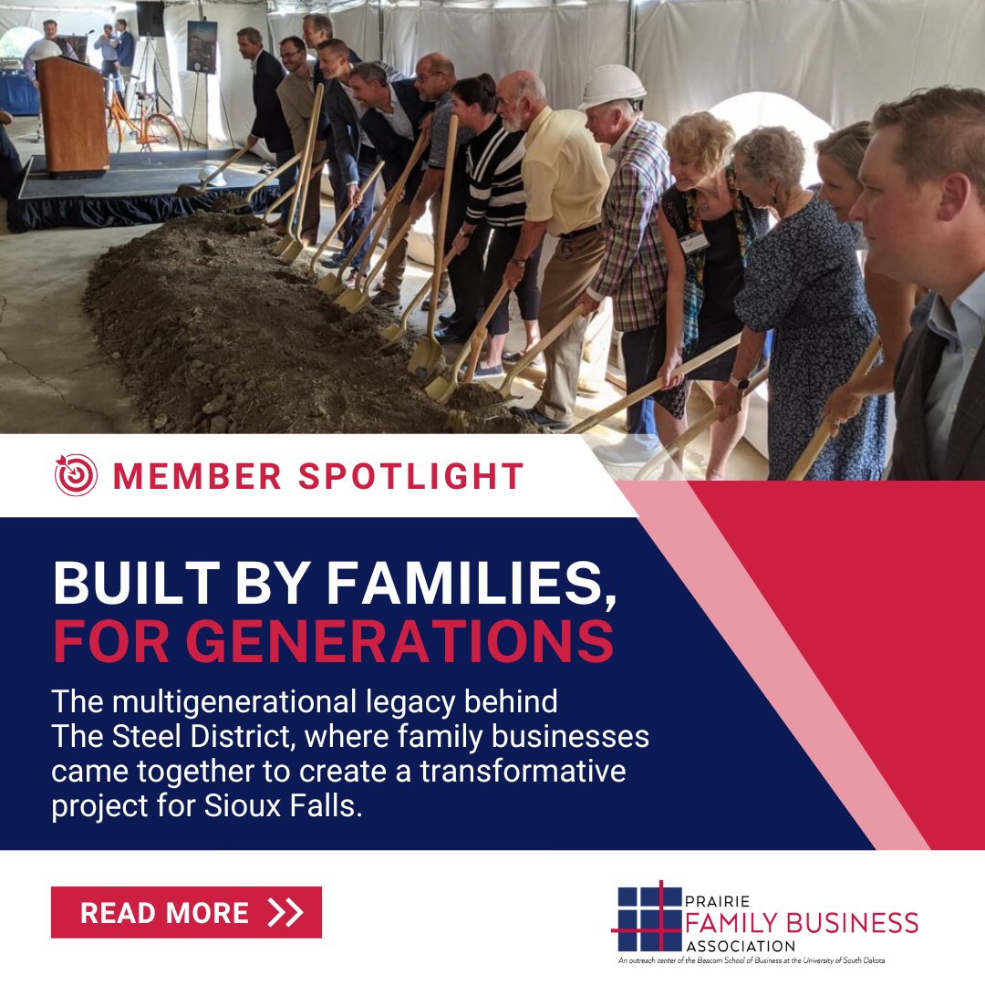 For over 100 years, the Rysdon family has shaped Sioux Falls, beginning with Sioux Steel Co. Now, their legacy takes on a new chapter with The Steel District, a visionary development led by family businesses.

Read the full story: bit.ly/3O0gruN