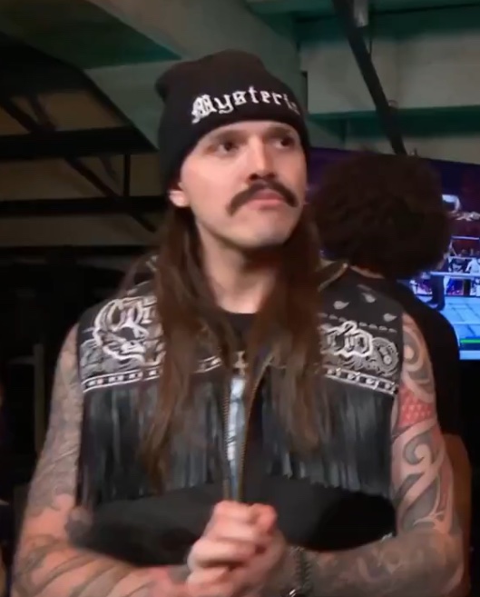 WrestlingWCC's tweet image. Dominik Mysterio rocking the classic WCW Mysterio beanie