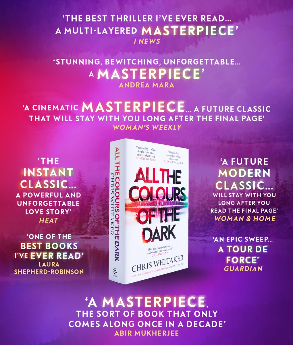 Orion Publishing (@orionbooks) on Twitter photo There has been so much praise for <a href="/WhittyAuthor/">Chris Whitaker</a>'s ALL THE COLOURS OF THE DARK, but one word that comes up time and again is 'masterpiece'
Equal parts thriller, love story and literary epic, discover the most unforgettable reading experience of 2024... geni.us/AllTheColoursOโฆ There has been so much praise for <a href="/WhittyAuthor/">Chris Whitaker</a>'s ALL THE COLOURS OF THE DARK, but one word that comes up time and again is 'masterpiece'
Equal parts thriller, love story and literary epic, discover the most unforgettable reading experience of 2024... geni.us/AllTheColoursOโฆ