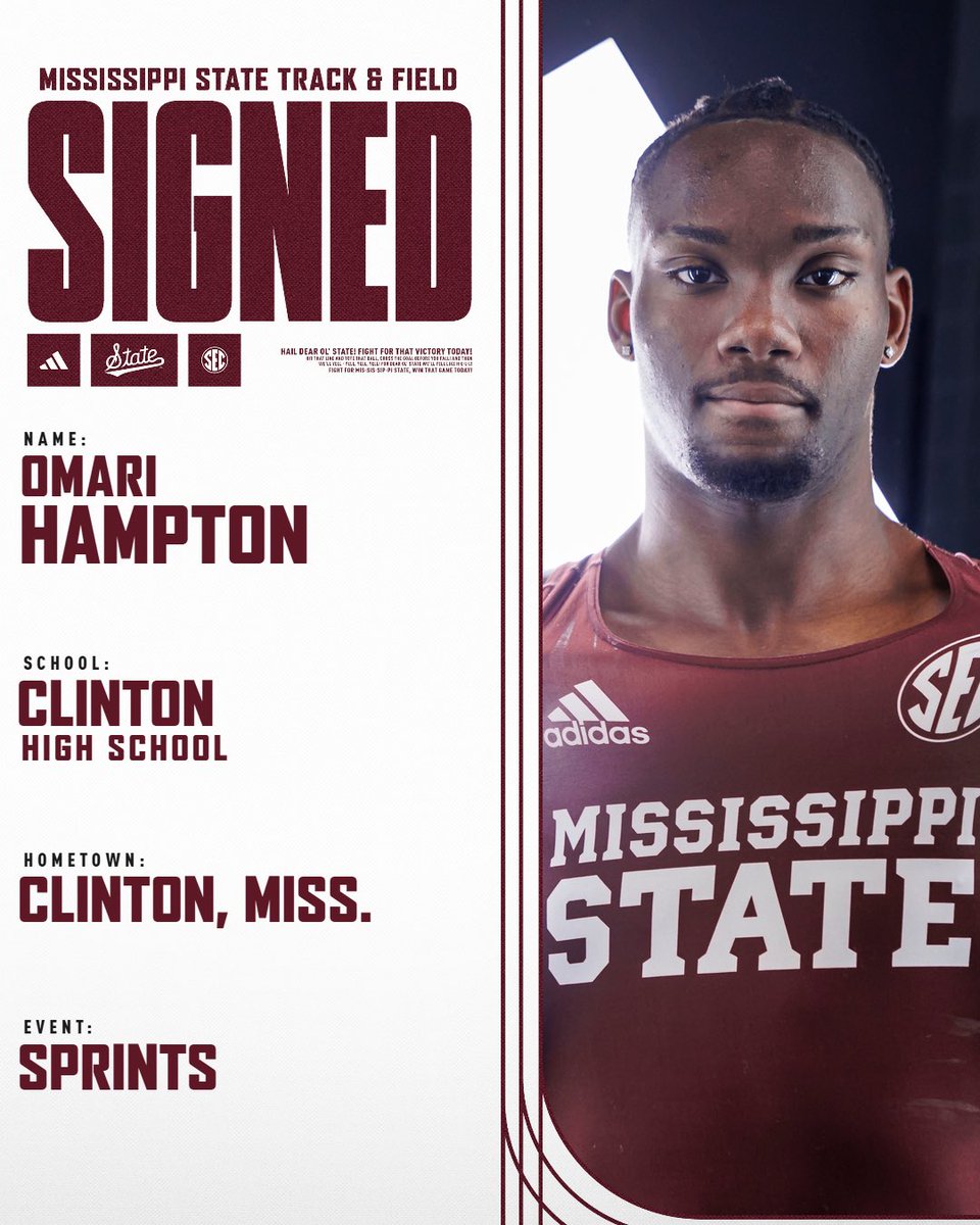 Our first signee of the day is Omari Hampton‼️

The 2024 MHSAA 100m and 200m State Champion has decided to call 𝐒𝐓𝐀𝐑𝐊𝐕𝐄𝐆𝐀𝐒 home🔥

#HailState🐶