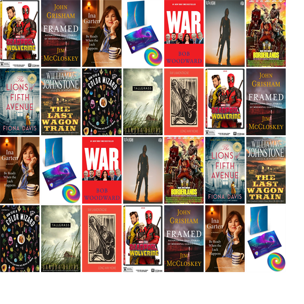 WilbrahamPubLib's tweet photo. This week the Wilbraham Public Library has seven new books, two new movies, and three new music CDs.  New items include Deadpool &amp; Wolverine, Framed, Be Ready When the Luck Happens, Moon Music, War, HIGH, Borderlands, and The Lions of Fifth Avenue. https://t.co/QlJ4wHaE7k https://t.co/s1HyXRHEG1