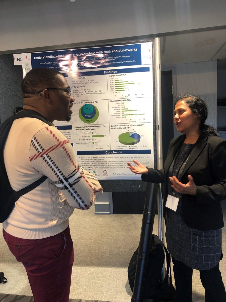 Connected Minds @ York & Queens (@connectedminds3) on Twitter photo Congratulations to Connected Minds Postdoctoral Trainee <a href="/reshmanuri/">Reshma Nuri, PhD</a> at <a href="/queensu/">Queen's University</a> on her Poster Presentation, “Understanding Older Adults’ Relationships with Their Social Network, at #CAG_2024!
Reshma is a member of the <a href="/Oasis_Aging/">Oasis - Active Aging in Place (New Account)</a> and a Postdoctoral Trainee of <a href="/cathfrymire/">Catherine Donnelly</a>. Congratulations to Connected Minds Postdoctoral Trainee <a href="/reshmanuri/">Reshma Nuri, PhD</a> at <a href="/queensu/">Queen's University</a> on her Poster Presentation, “Understanding Older Adults’ Relationships with Their Social Network, at #CAG_2024!
Reshma is a member of the <a href="/Oasis_Aging/">Oasis - Active Aging in Place (New Account)</a> and a Postdoctoral Trainee of <a href="/cathfrymire/">Catherine Donnelly</a>.