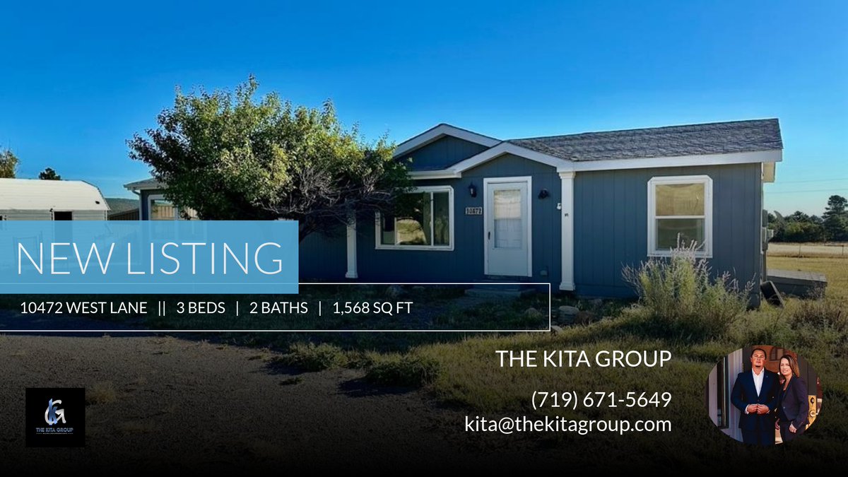Thekitagroup's tweet photo. Your home search ends here 🔍! Check out this new 3 bedroom, 2 bathroom listing and give me a call at (719) 671-5649 or send it to anyone you know who might be interested! https://t.co/D2Xv2Z1IFp https://t.co/2UOvKyXGOS