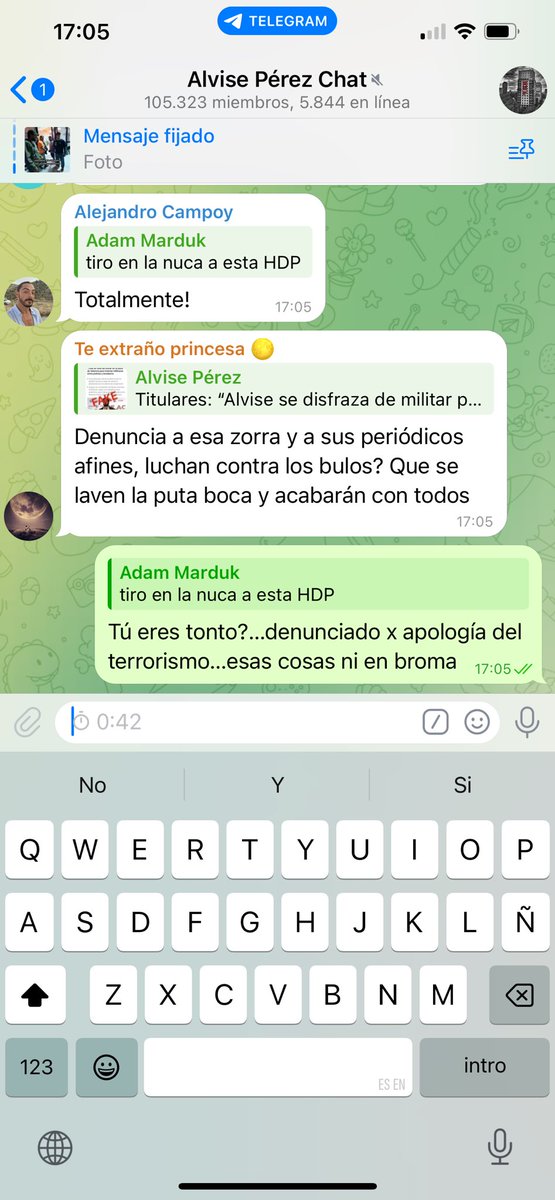 <a href="/guardiacivil/">Guardia Civil</a> <a href="/policia/">Policía Nacional</a> <a href="/PSOEValencia/">PSPV-PSOE València /❤️</a> en el canal de alvise piden tiro en la nuca a Carmen alcibar