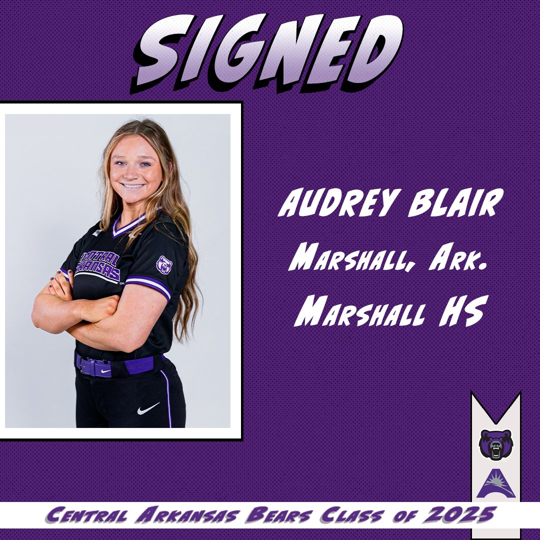 It's SIGNING DAY! We're excited to introduce a new class of Bears, we'll start the day with Audrey Blair! A multi-sport athlete, she's a three-time all-conference and all-state performer on the diamond! Welcome aboard, Audrey!

#BearClawsUp