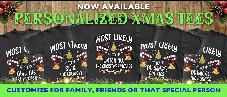 Our latest holiday pre-made design templates are here! Perfect for family groups to celebrate the season in style with custom matching tees. Whether you're the 'Most Likely to Start a Snowball Fight' or 'Most Likely to Eat All the Christmas Cookies,'