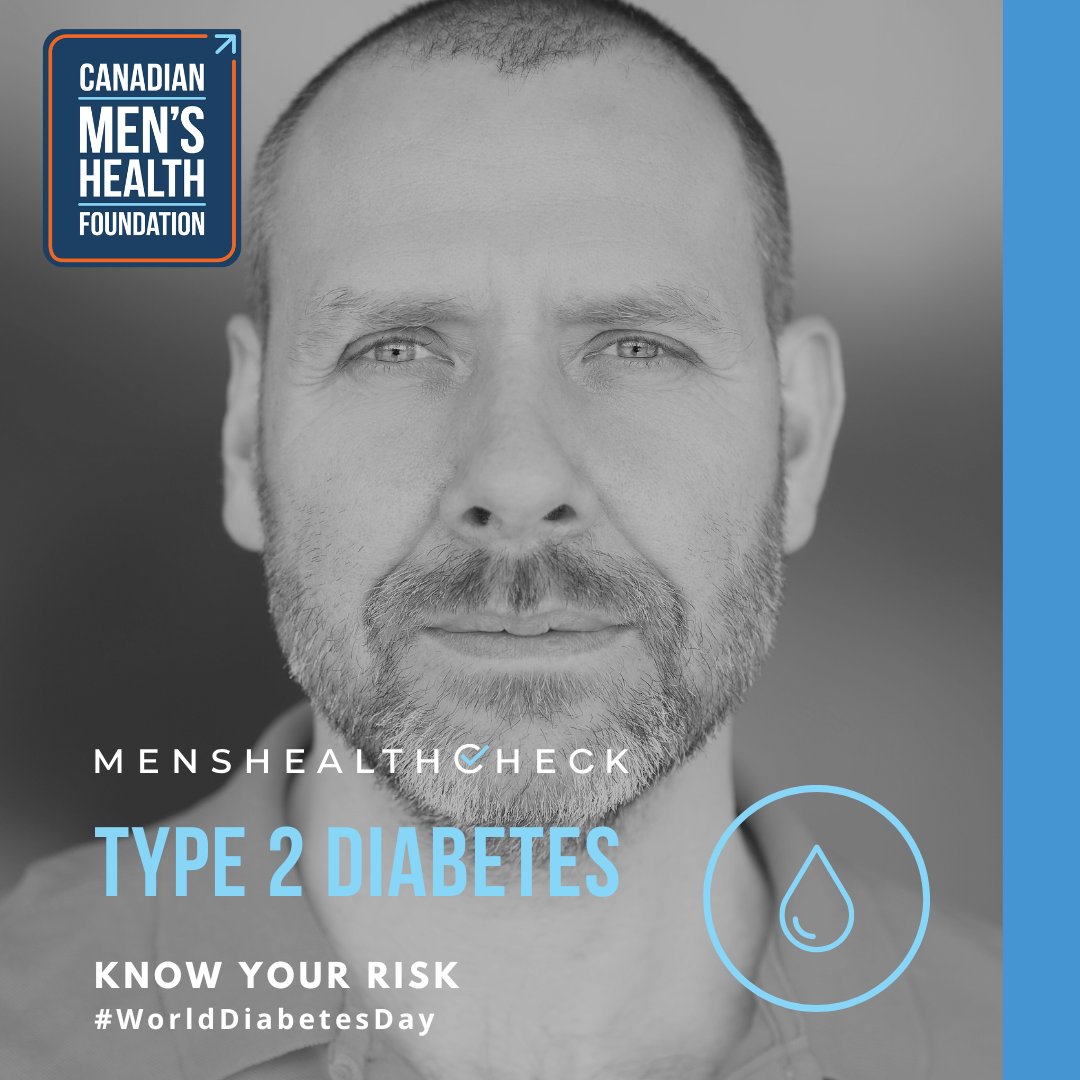 Tomorrow marks #WorldDiabetesDay. Every 3 minutes someone is diagnosed with diabetes in Canada.

Learn your risk today by taking the free and confidential #MensHealthCheck: dcm.tips/46ZXuA1

#spillthediabetea <a href="/DiabetesCanada/">Diabetes Canada</a> #DiabetesAwarenessMonth