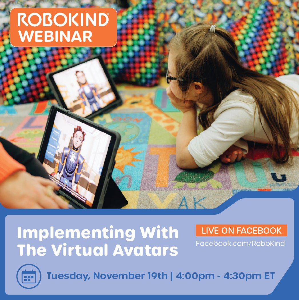 robokind's tweet image. Join Us for a Special Webinar on Implementing Virtual Avatars in Education! 📚

🗓 Date: Tuesday, 11/19 ⏰ Time: 4:00 PM - 4:30 PM ET

Discover how Montour Elementary is leading the way with innovative educational technology.

 #VirtualAvatars #EdTech #SpecialEducation