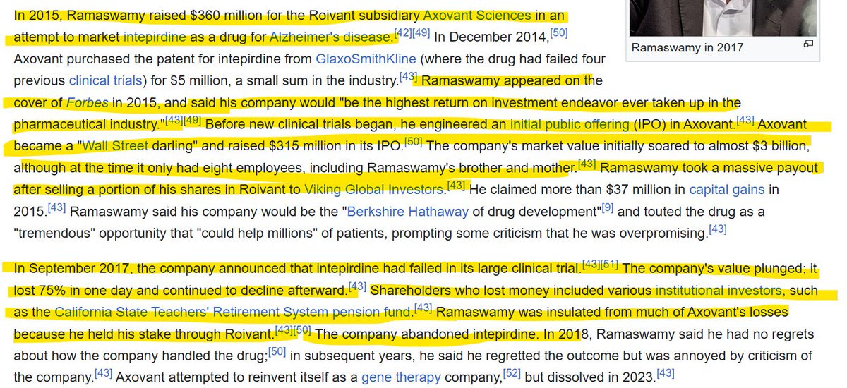 zeroshorts's tweet photo. #VivekRamaswamy Grifting Inc. https://t.co/b277nDzUiX