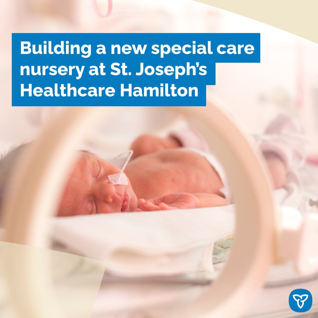 Ontario Ministry of Health (@onthealth) on Twitter photo Ontario is connecting more newborns and their families in the #HamOnt area to better, more convenient specialized neonatal intensive care and birthing support through the redevelopment of <a href="/StJoesHamilton/">St. Joe's Healthcare (Hospital & Foundation)</a>’s Special Care Nursery.
Learn more: news.ontario.ca/en/release/100…. Ontario is connecting more newborns and their families in the #HamOnt area to better, more convenient specialized neonatal intensive care and birthing support through the redevelopment of <a href="/StJoesHamilton/">St. Joe's Healthcare (Hospital & Foundation)</a>’s Special Care Nursery.
Learn more: news.ontario.ca/en/release/100….