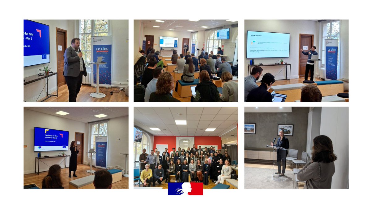 Numerique_Gouv's tweet photo. 🇪🇺🇫🇷 Hier et aujourd’hui, la France via @Numerique_Gouv cc @datagouvfr et @UEFrance ont réuni les acteurs européens de la #data pour promouvoir l’ouverture des données et renforcer la coopération entre États membres via #dataeuropaeu 

En savoir plus➡️ https://t.co/gLjNHqyPkW https://t.co/m2hH5qV5vK