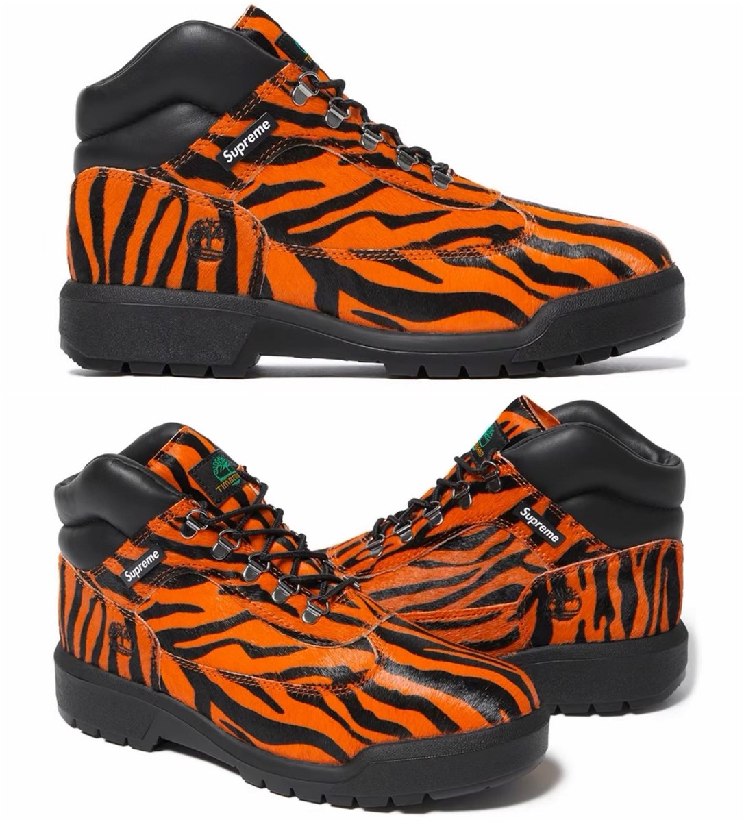 Supreme/Timberland Field Boot “Zebra” Official images of the boots