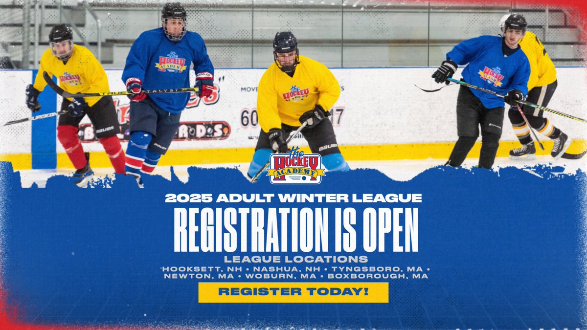 Secure Your Spot in one of our Winter Adult Hockey Leagues! Space is Limited - Leagues DO Sell Out!

thehockeyacademy.com/adult-hockey