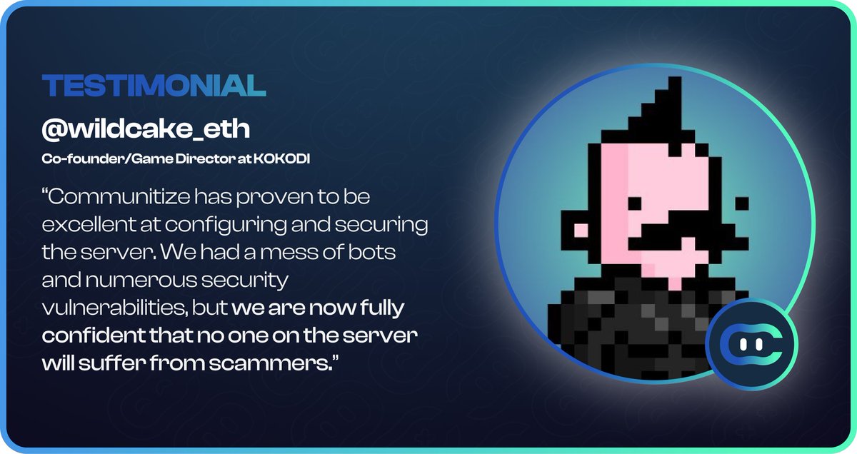 Communitize (@communitize_xyz) on Twitter photo Haven’t played <a href="/kokodigame/">KOKODI Games</a> yet? wtf are you doing? 👀
Their game is almost as cool as their Discord server 😉
Thank you to <a href="/wildcake_eth/">wildcake.eth</a> for these kind words! 💙 Haven’t played <a href="/kokodigame/">KOKODI Games</a> yet? wtf are you doing? 👀
Their game is almost as cool as their Discord server 😉
Thank you to <a href="/wildcake_eth/">wildcake.eth</a> for these kind words! 💙
