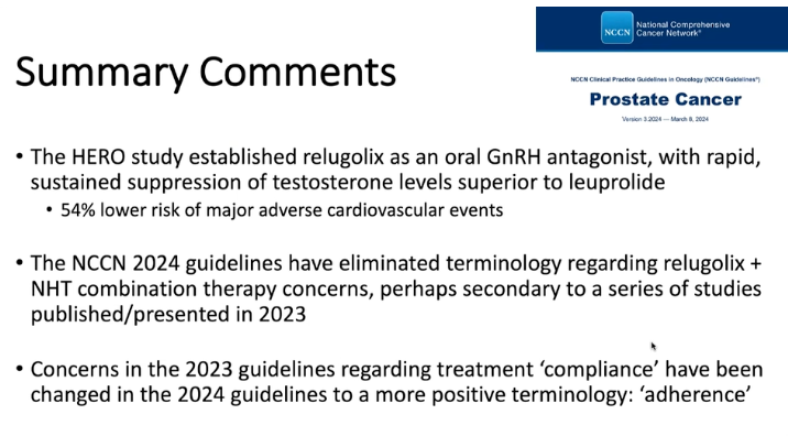 urotoday's tweet photo. @NCCN 2024 #ProstateCancer Guidelines Update: #Relugolix gains prominence in treating #mCSPC. @RKSayyid @USC &amp; @zklaassen_md @gacancercenter explore significant updates in this space. #WatchNow on UroToday > https://t.co/zzqKXVwF8l https://t.co/CMPKZHkB3L