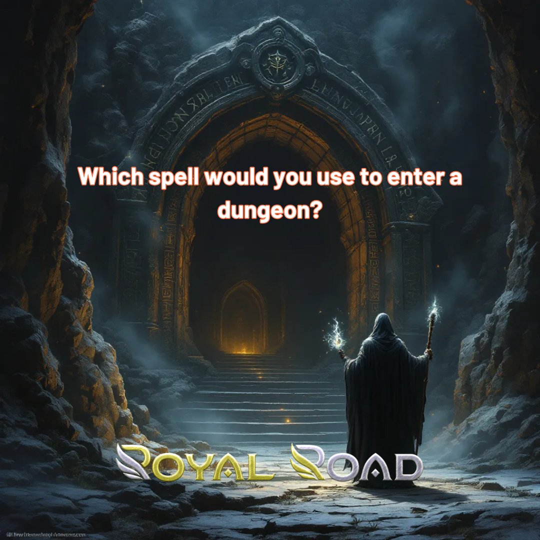 royalroadl's tweet photo. Imagine you're standing at the gate of a dungeon. What's the first spell you'd use?
#RoyalRoad #fantasy #spell #dungeoncore #AmReading #litrpg https://t.co/45QnA2B9Qo