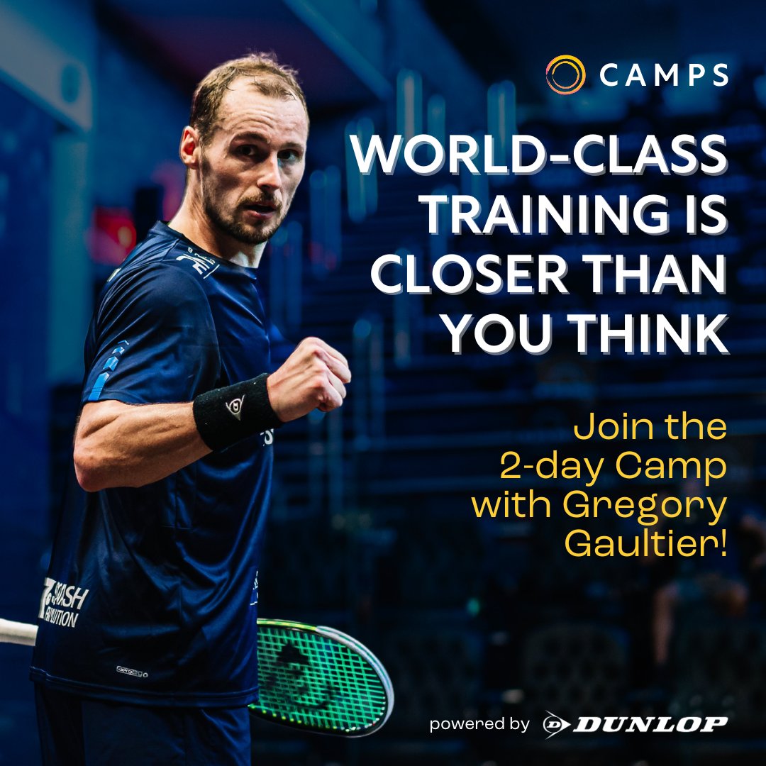 Perfect your technique with a World Champion! 

Join Gregory Gaultier’s Amsterdam camp this February and bring world-class squash insights directly into your game. 

Don’t let this rare opportunity pass you by!

Sign up now 👉 tinyurl.com/GaultierCamp