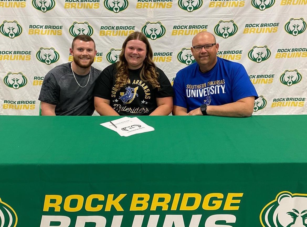Congratulations to Seniors Bella Stephens and Addie Morris on signing to continue their academic and athletic careers. Your Bruin family is so proud of you and best of luck at the next level #RepRockBridge