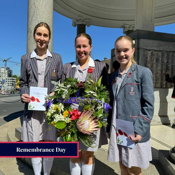 Lest we forget. 🌹 

We remember those who bravely fought and sacrificed their lives for our country. 

Thank you to Ivy, Kayla and Lola for representing our College at Remembrance Day service at Kew RSL. 

#GenMoments #ExpertsInGirlsEducation #GenazzanoFCJKew