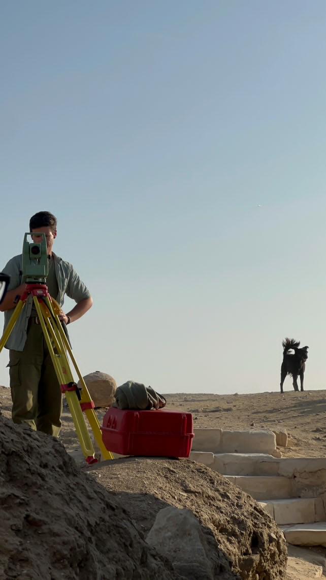 Working on the photogrammetry of the Teti pyramid complex. A lot of total station work and photography, but the 3D models created by Mohamed Osman are definitely worth the effort!