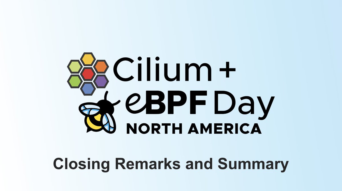 So many great talks from end users like Confluent, Datadog, eBay, Reddit, SamsungAds, and Sony at Cilium + eBPF Day. Impossible to summarize all of it in 5 minutes, but here are the slides from my closing remarks

colocatedeventsna2024.sched.com/event/1jJ2P/ci…