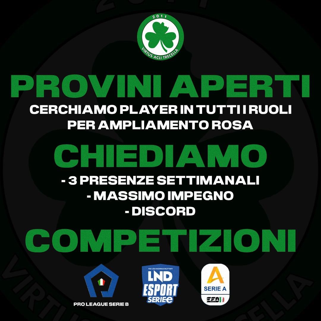 VTrecellaEsp's tweet photo. @pctransfermarkt 
*RICHIEDIAMO*
- Disponibilità 3 sere su 4
- ⁠Discord
- ⁠Orario 21:30-23:30
- ⁠massima serietà 
- ⁠+16 (per LND)

CONTATTATEMI IN PRIVATO SE INTERESSATI https://t.co/3txUvOIXq9
