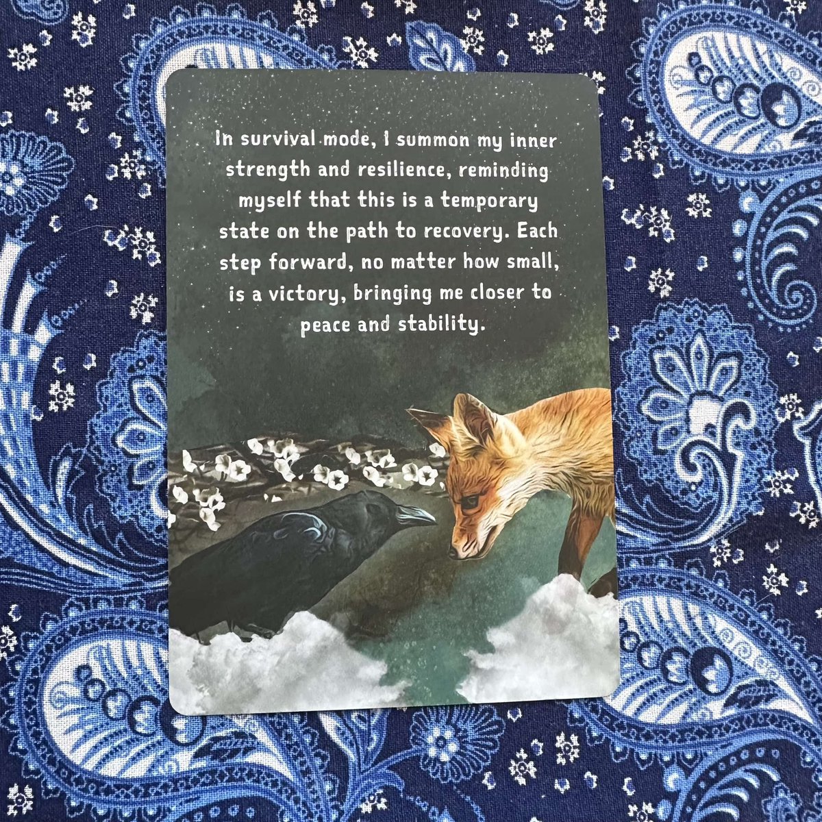 TarotByGraham's tweet photo. Card of the Day: Survival
Moments of difficulty are temporary.
In survival mode, I summon my inner strength and resilience, reminding myself that this is a temporary state on the path to recovery… https://t.co/eQsBskKxPE