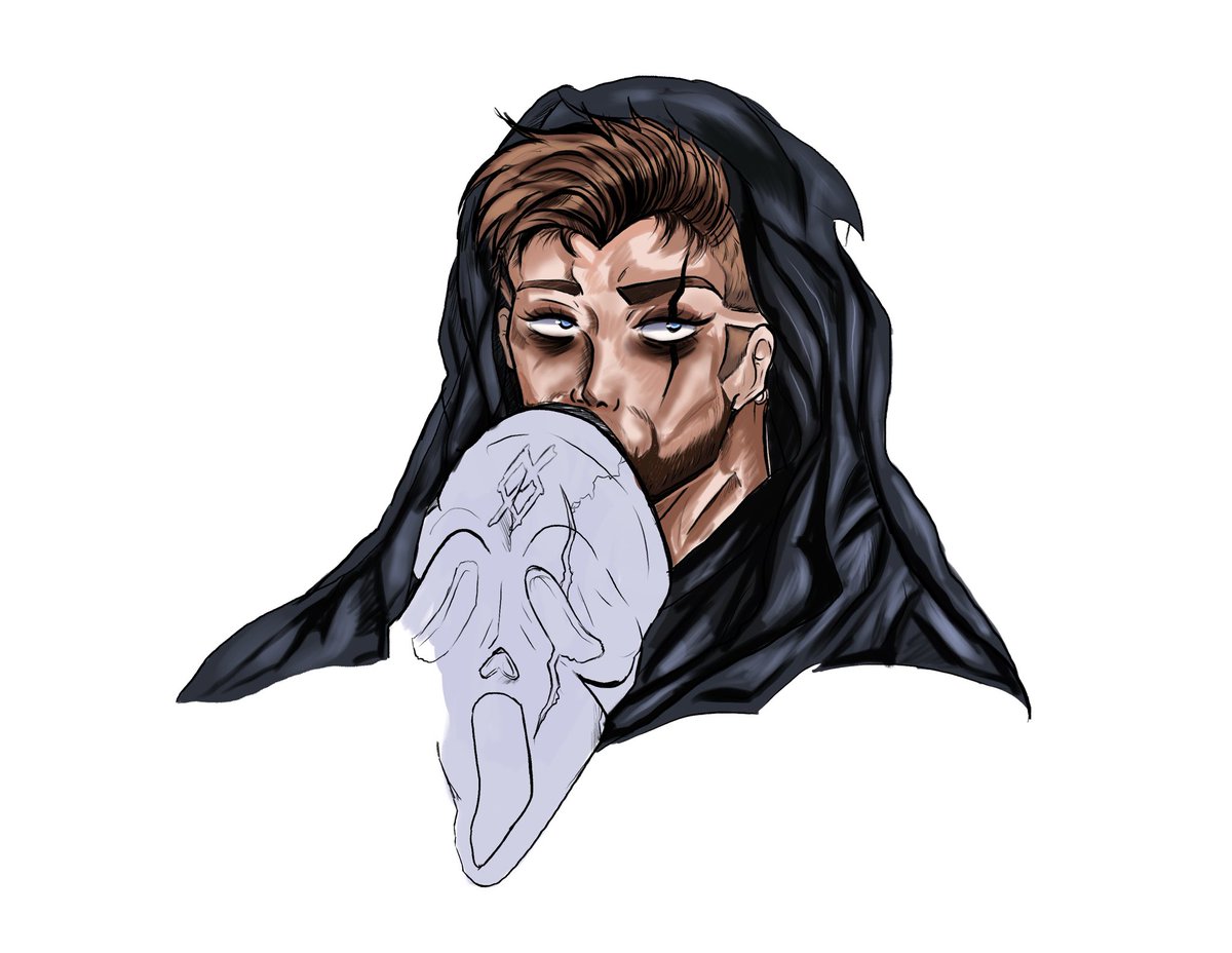 maksdumbart0120's tweet image. More slash it off Cody’s and a digital sketch cuz I like the face I’m attempting to fix the last one😭😭 and I can’t stop send help please 
#codycarson #codysio #setitoff #setitoffband #scream #slashercody #setitoffslasherau #Ghostface #ghostfacescream #screamitoff #slashitoff