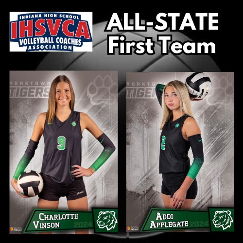 Yorktown Volleyball (@yvbtigers) on Twitter photo Congrats to Charlotte Vinson and Addi Applegate for making the IHSVCA 4A first team All-State!! <a href="/YHSAthletics/">Yorktown Athletics</a> <a href="/YorktownHighSch/">Yorktown High School</a> <a href="/ytownstrength/">Yorktown Strength</a> <a href="/ihsvca/">IHSVCA</a> <a href="/MuncianaVB/">Munciana Volleyball</a> <a href="/AggieVolleyball/">Texas A&M Volleyball</a> <a href="/IndianaVB/">Indiana Volleyball</a> <a href="/Charlotte_v9/">Charlotte</a> <a href="/AddiApplegate/">Addi Applegate</a> Congrats to Charlotte Vinson and Addi Applegate for making the IHSVCA 4A first team All-State!! <a href="/YHSAthletics/">Yorktown Athletics</a> <a href="/YorktownHighSch/">Yorktown High School</a> <a href="/ytownstrength/">Yorktown Strength</a> <a href="/ihsvca/">IHSVCA</a> <a href="/MuncianaVB/">Munciana Volleyball</a> <a href="/AggieVolleyball/">Texas A&M Volleyball</a> <a href="/IndianaVB/">Indiana Volleyball</a> <a href="/Charlotte_v9/">Charlotte</a> <a href="/AddiApplegate/">Addi Applegate</a>
