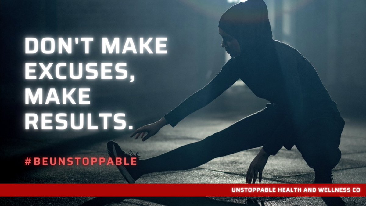 AndUnstoppable's tweet photo. Don't make excuses, make results.

#beunstoppable #beinspired #myunstoppable #inspirationalquotes #selfmotivation #cbdwellness #livefit https://t.co/wmZJXOAwBR