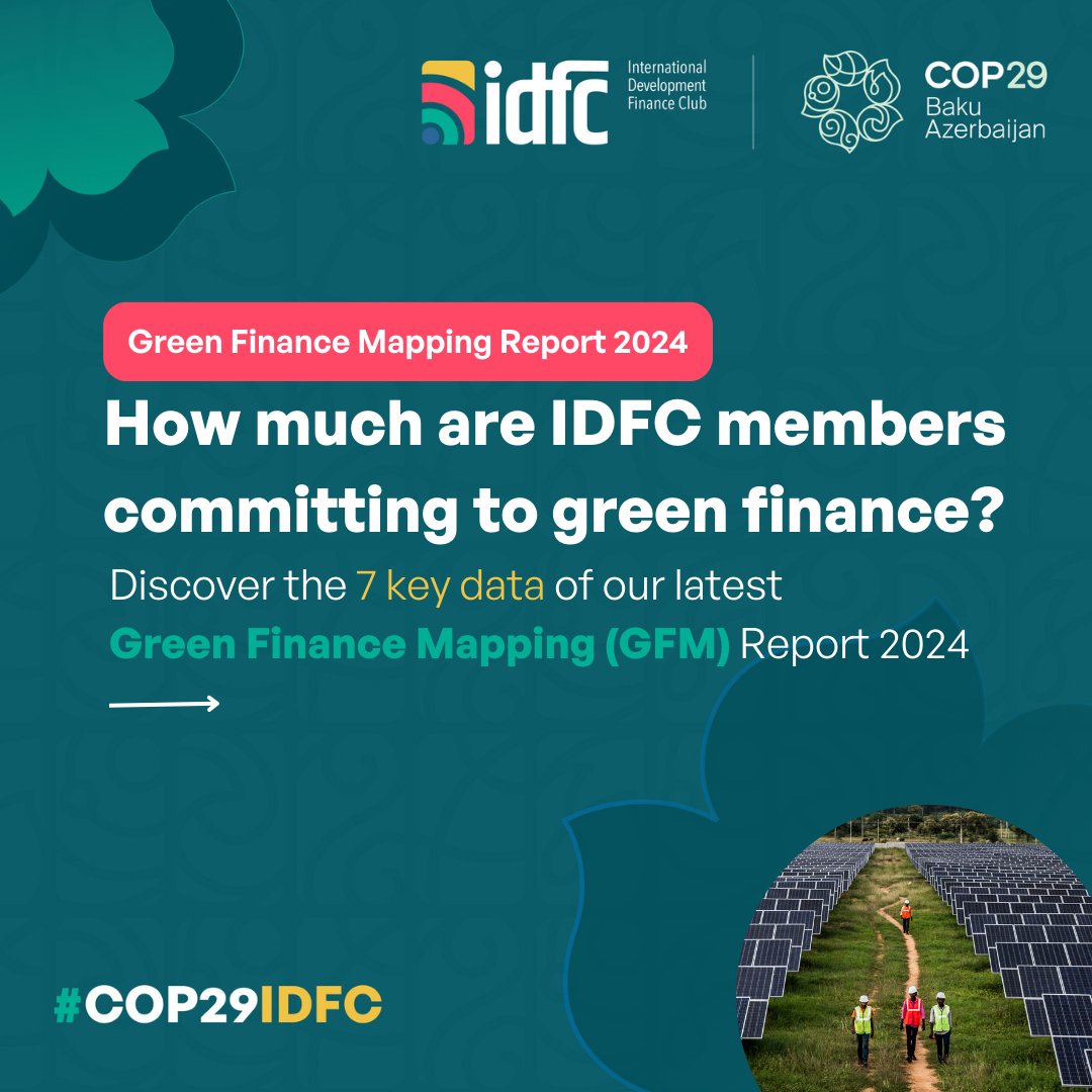 #GreenFinance: Are We Doing Enough? 💡 
📢 The new IDFC Green Finance Mapping Report is available: shorturl.at/Qw16X

The IDFC and its Public Development Bank members play a pivotal role in mobilizing the #greenfinance needed to protect our climate and biodiversity.